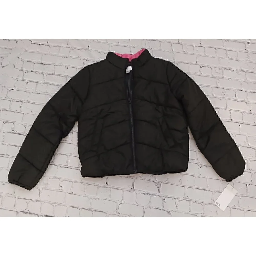 Nordstrom Rack Girls Black Puffer Jacket/NWT, Size L 10/12